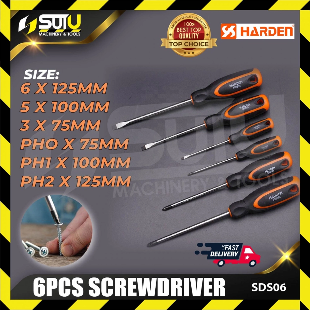 HARDEN SDS06 6psc Screwdriver