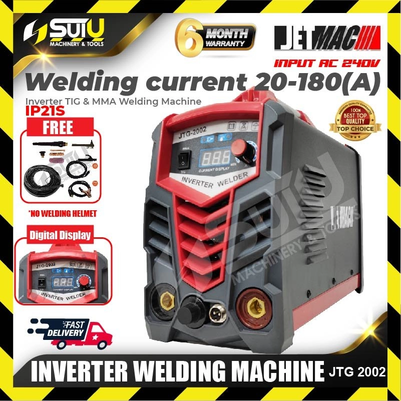 JETMAC JTG 2002 / JTG2002 / JTG-2002 Inverter TIG Welding Machine 20-180A