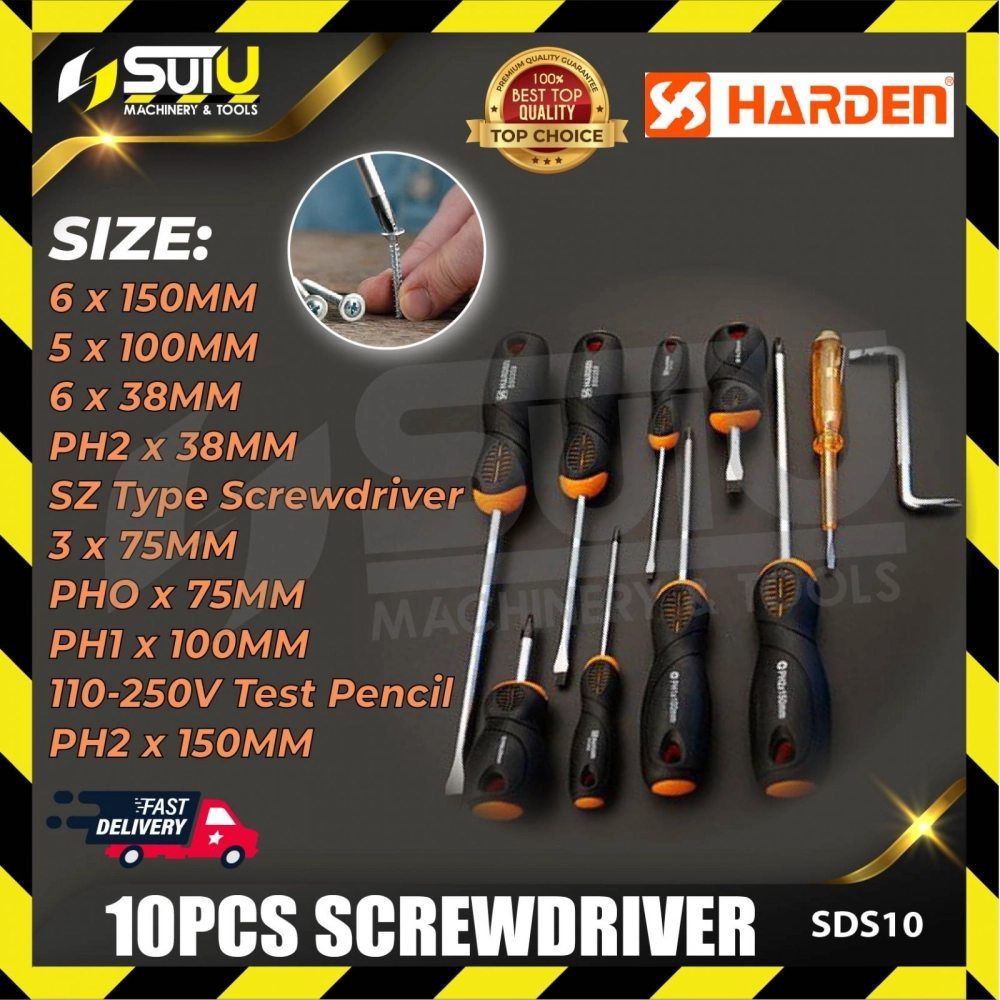 Harden SDS10 Screwdriver 10 pcs