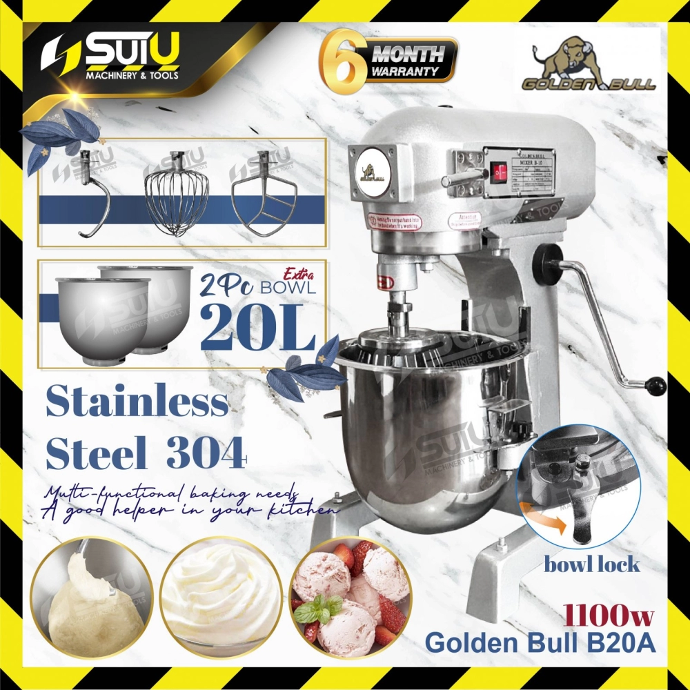 GOLDEN BULL B20/ B20-A / B-20A / B20A 20L Universal Planetary Food Mixer 1100W
