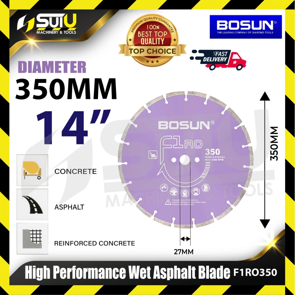 BOSUN F1RO-350 / F1RO350 14" High Performance Wet Asphalt Blade