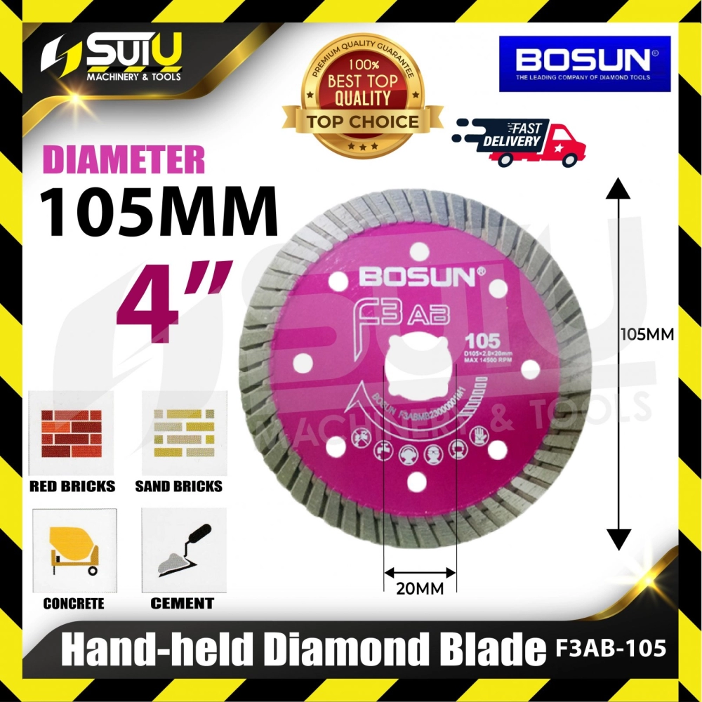 BOSUN F3AB / F3AB-105 4" Hand-held Diamond Blade