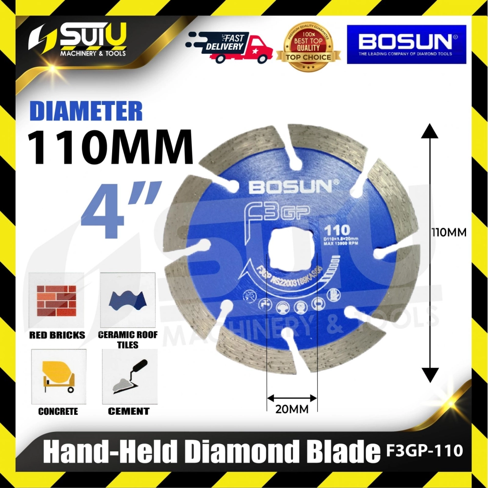 BOSUN F3GP-110 / F3GP 4" Hand-Held Diamond Blade