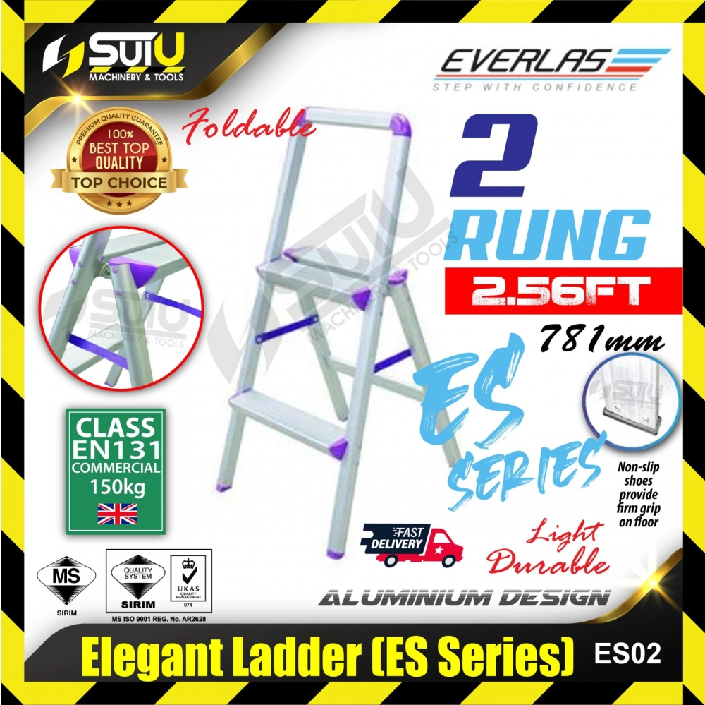 Everlas ES02 Elegant Aluminium Ladder ( 2 steps )