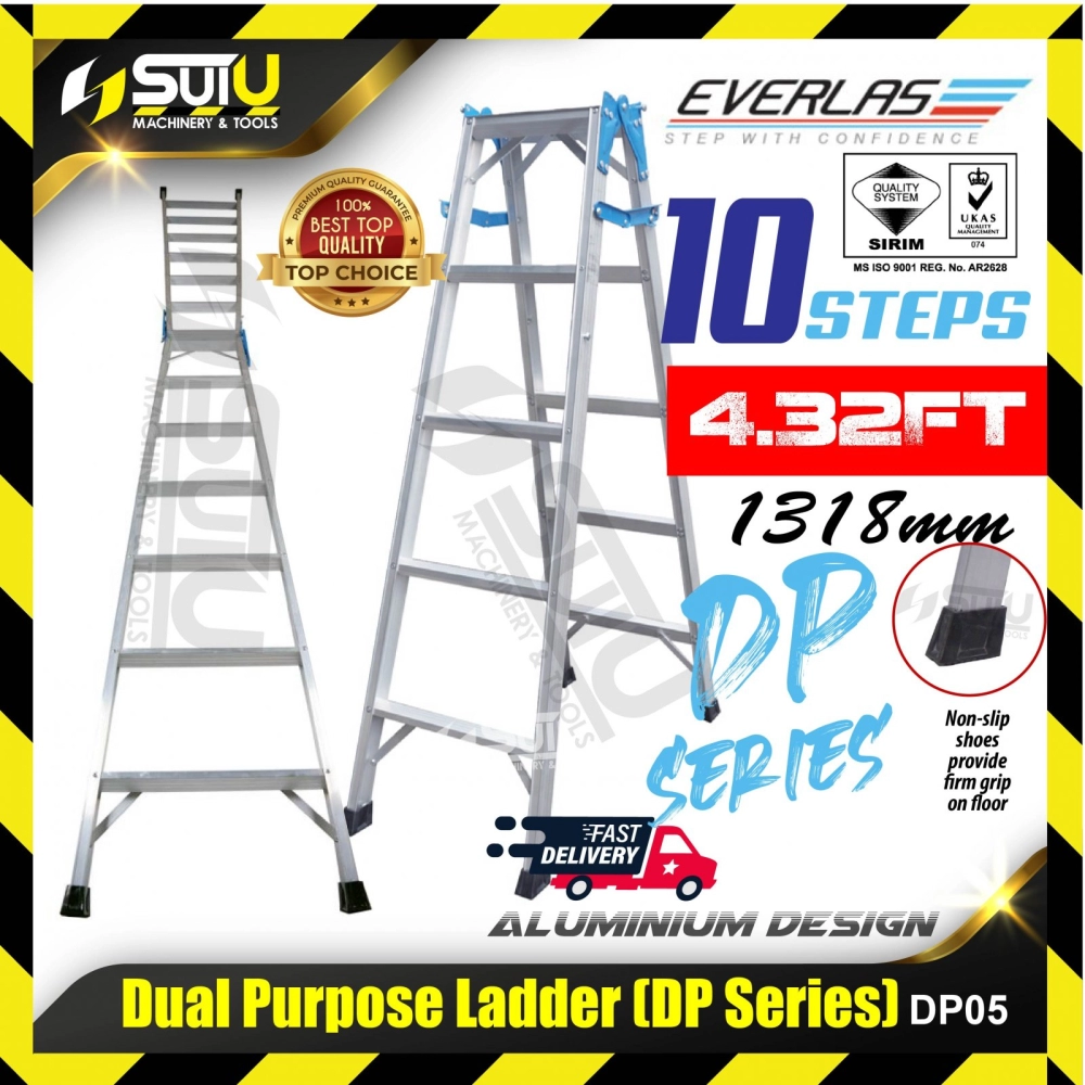  EVERLAS DP05 Dual Purpose Aluminium Ladder ( 10 steps )