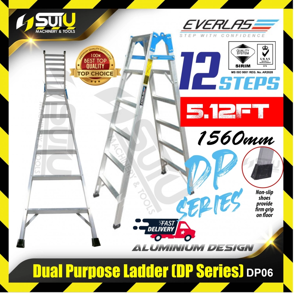  EVERLAS DP06 Dual Purpose Aluminium Ladder ( 12 steps )