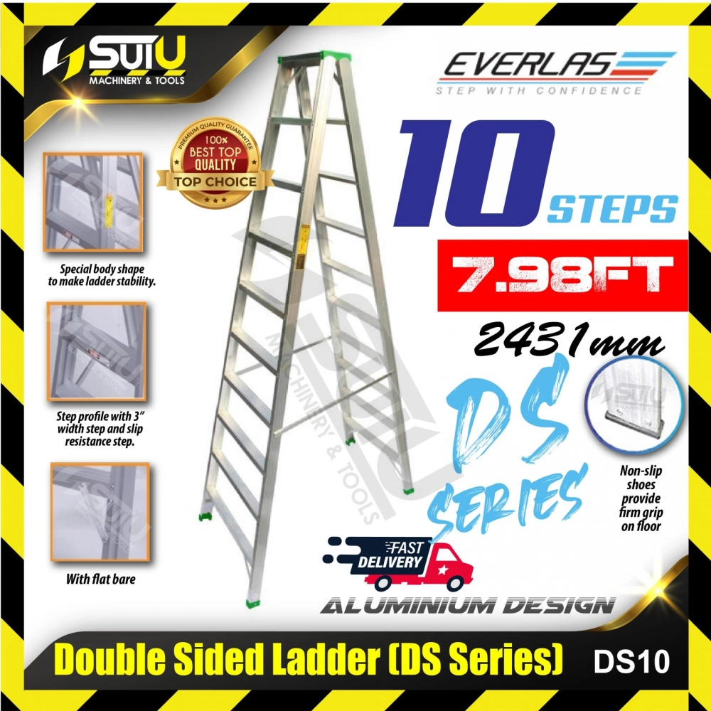 Everlas DS10 Double Sided Aluminium Ladder ( 10 steps )