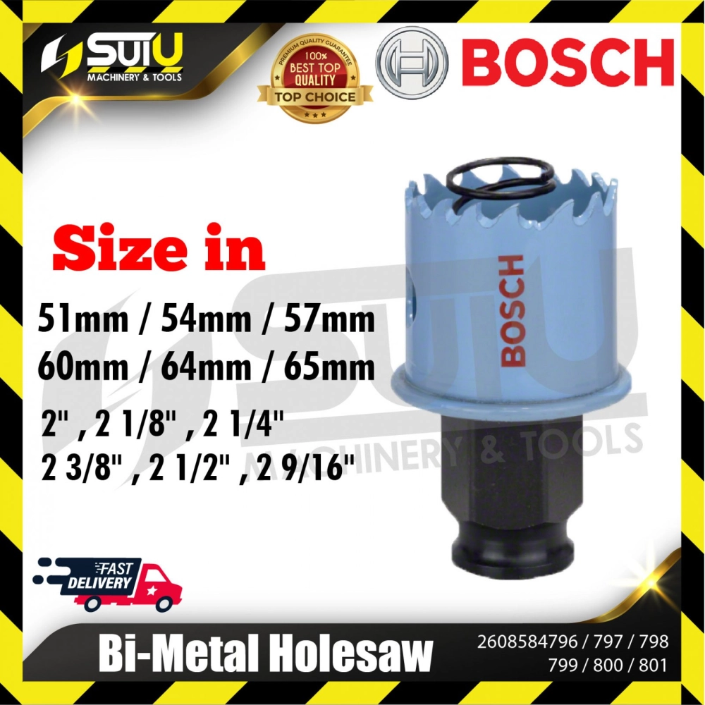 BOSCH 2608584796 / 797 / 798 / 799 / 800 / 801 Bi-Metal Holesaw ( 51mm - 65mm )