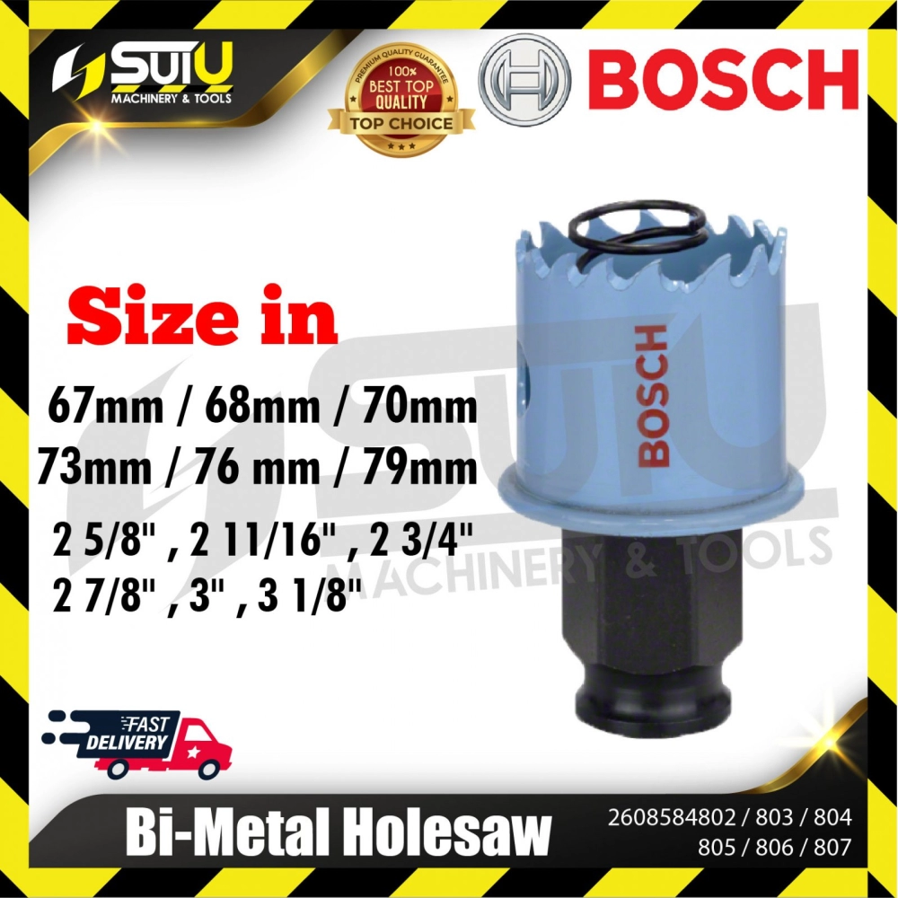 BOSCH 2608584802 / 803 / 804 / 805 / 806 / 807 Bi-Metal Holesaw ( 67mm - 79mm )