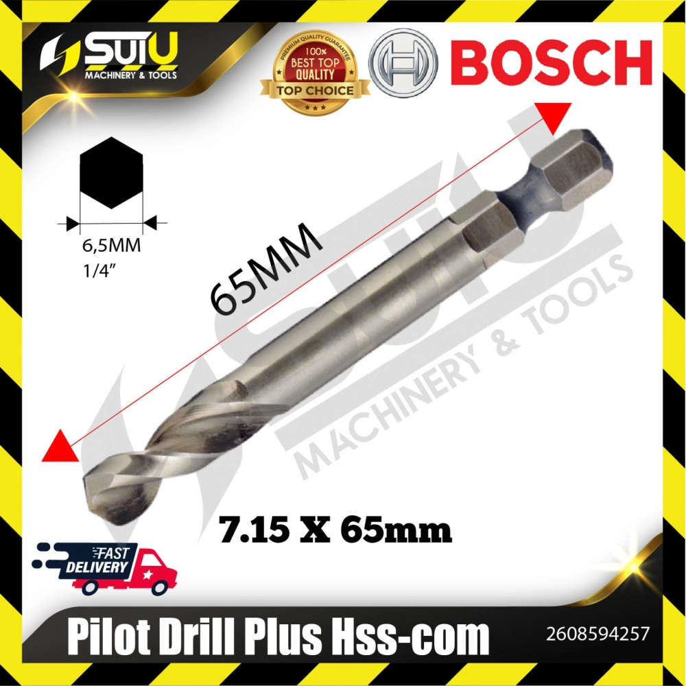 BOSCH 2608594257 Pilot Drill Plus HSS-Co 65mm