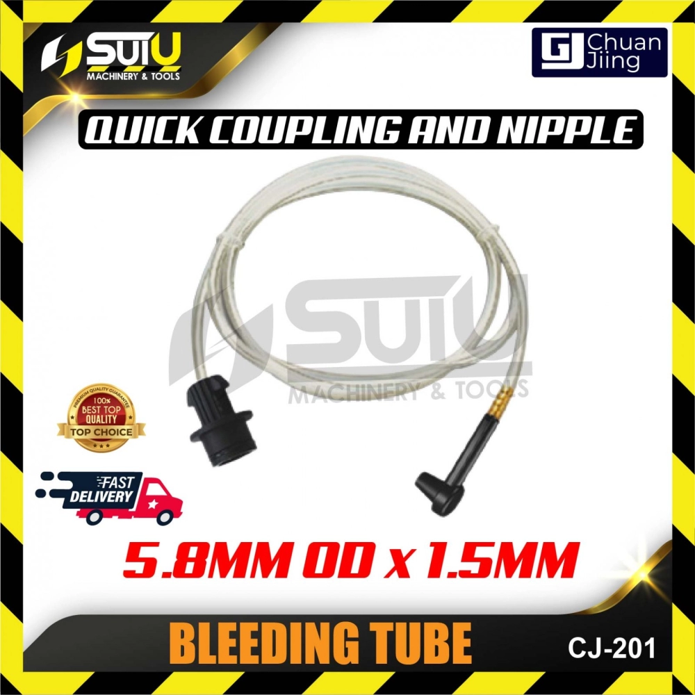 CHUAN JIING CJ-201 / CJ201 Bleeding Tube w/ Quick Coupling and Nipple 5.8mm OD x 1.5mm