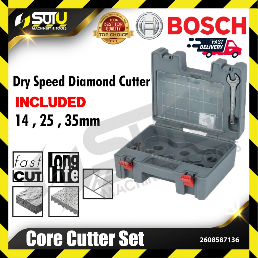 BOSCH 2608587136 Core Cutter Set (14/25/35mm)