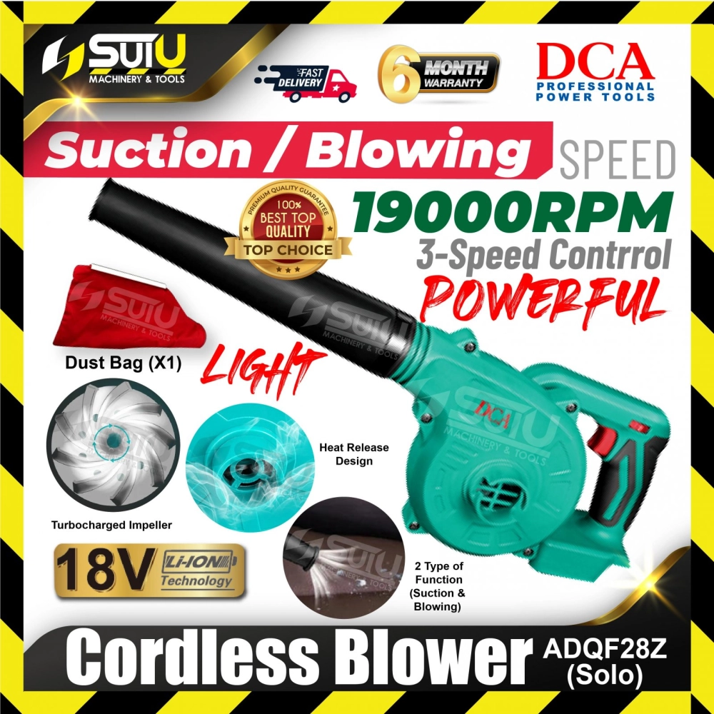  DCA ADQF28Z / ADQF28 18V Cordless Blower 19000SPM (SOLO - Without Battery & Charger)