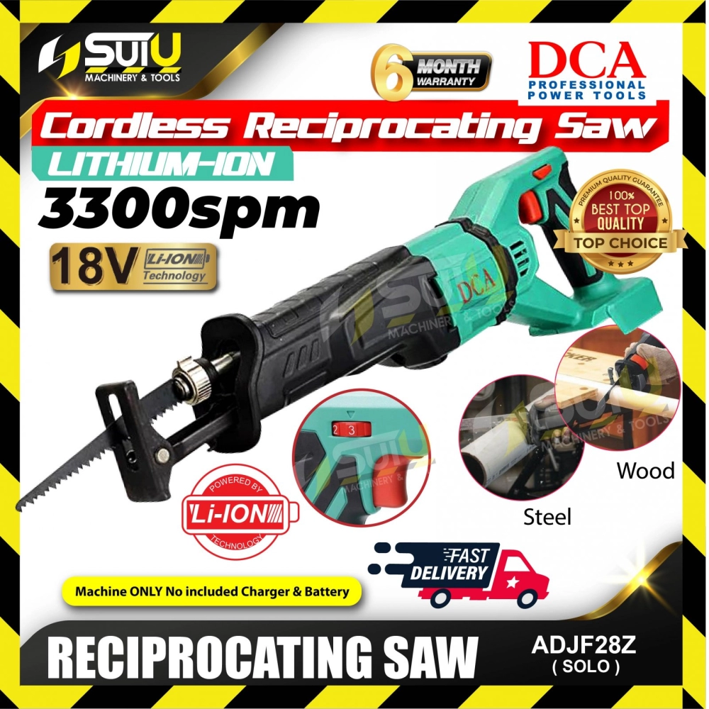 DCA ADJF28Z 18V Cordless Reciprocating Saw 3300spm (SOLO - Without Battery & Charger)