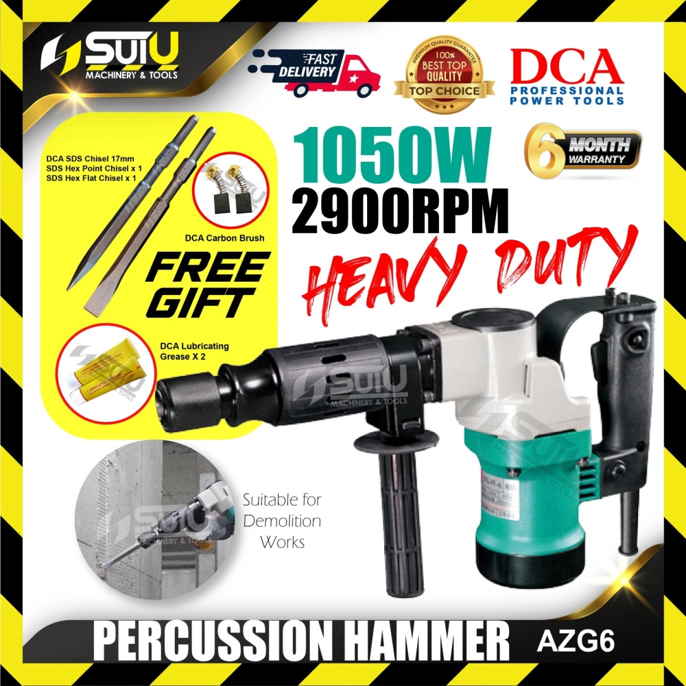 DCA AZG6 / AZG6S Demolition/ Percussion Hammer 1050W 2900RPM
