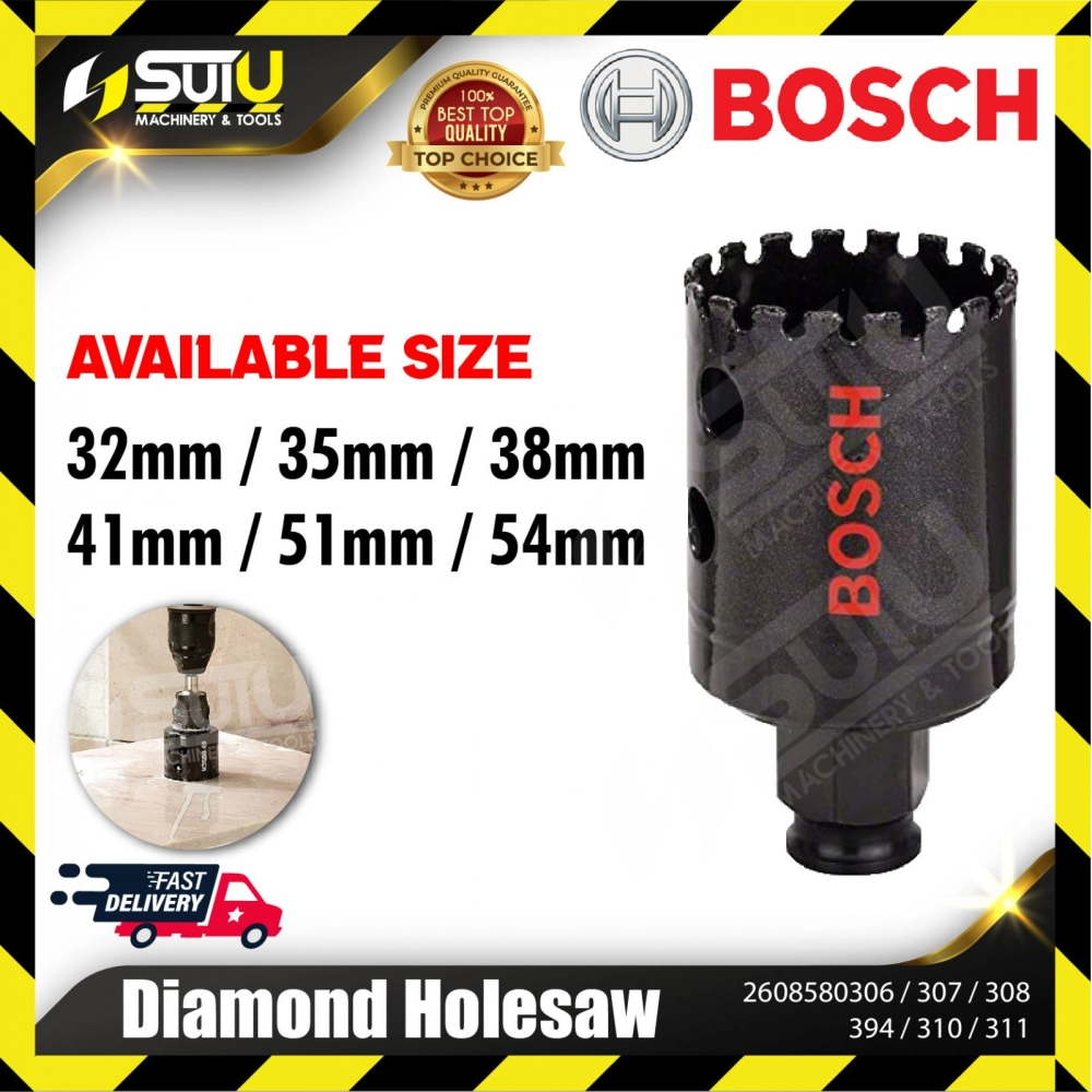 BOSCH 2608580306/ 307/ 308/ 394/ 310/ 311 Diamond Holesaw (32mm-54mm)