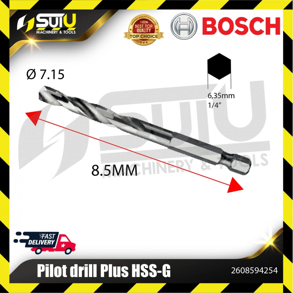 BOSCH 2608594254 Pilot Drill Plus HSS-G ⌀ 7.15 x 8.5mm