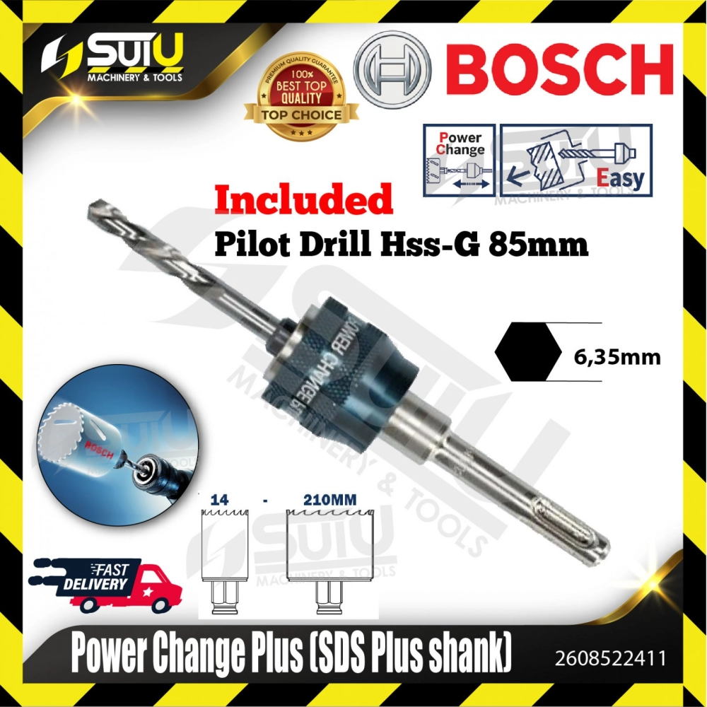 BOSCH 2608522411 Power Change Plus (SDS Plus shank) included Pilot Drill HSS-G 85mm