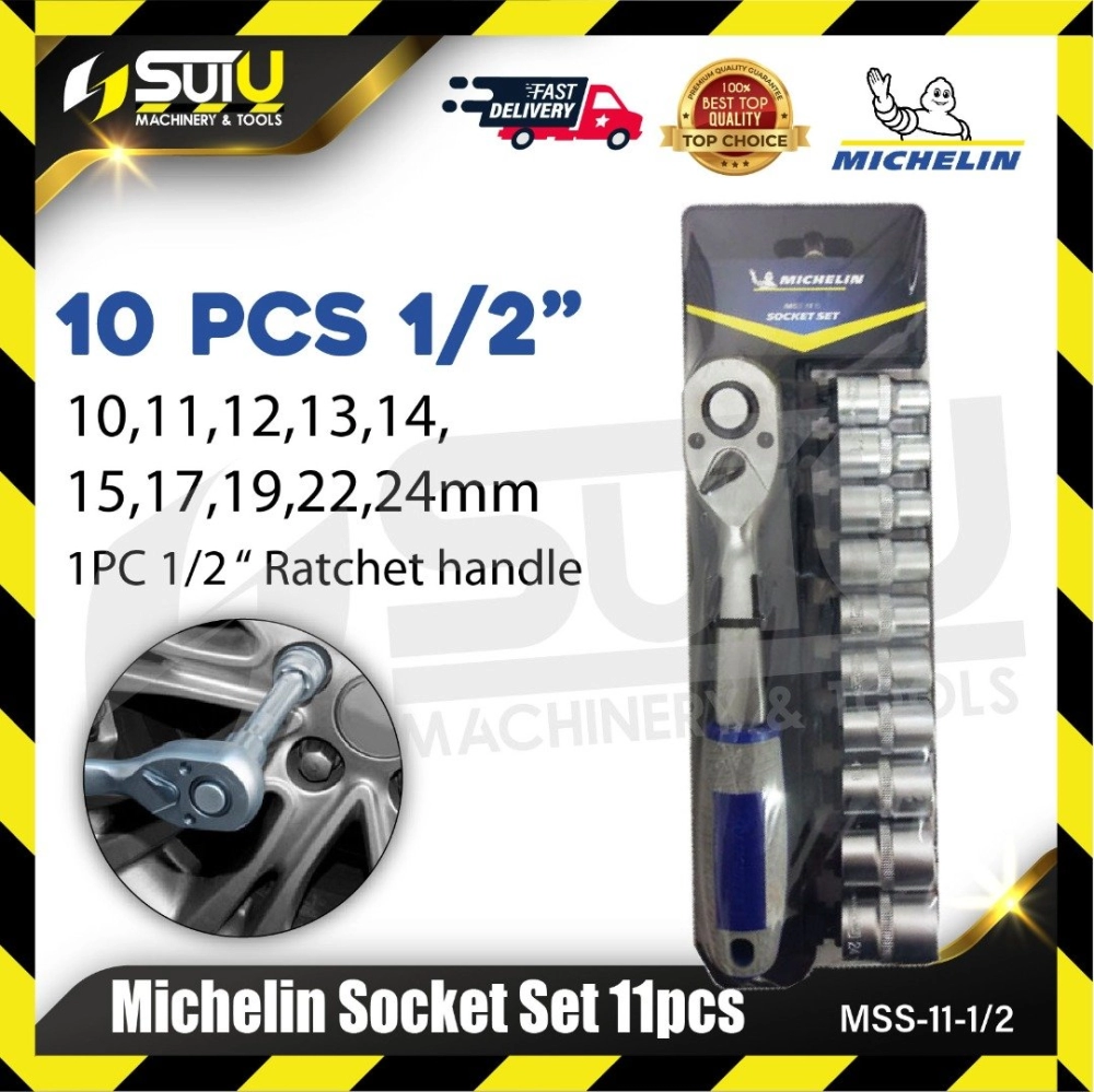 Michelin MSS11 11pcs 1/2'' Socket Set 602010160