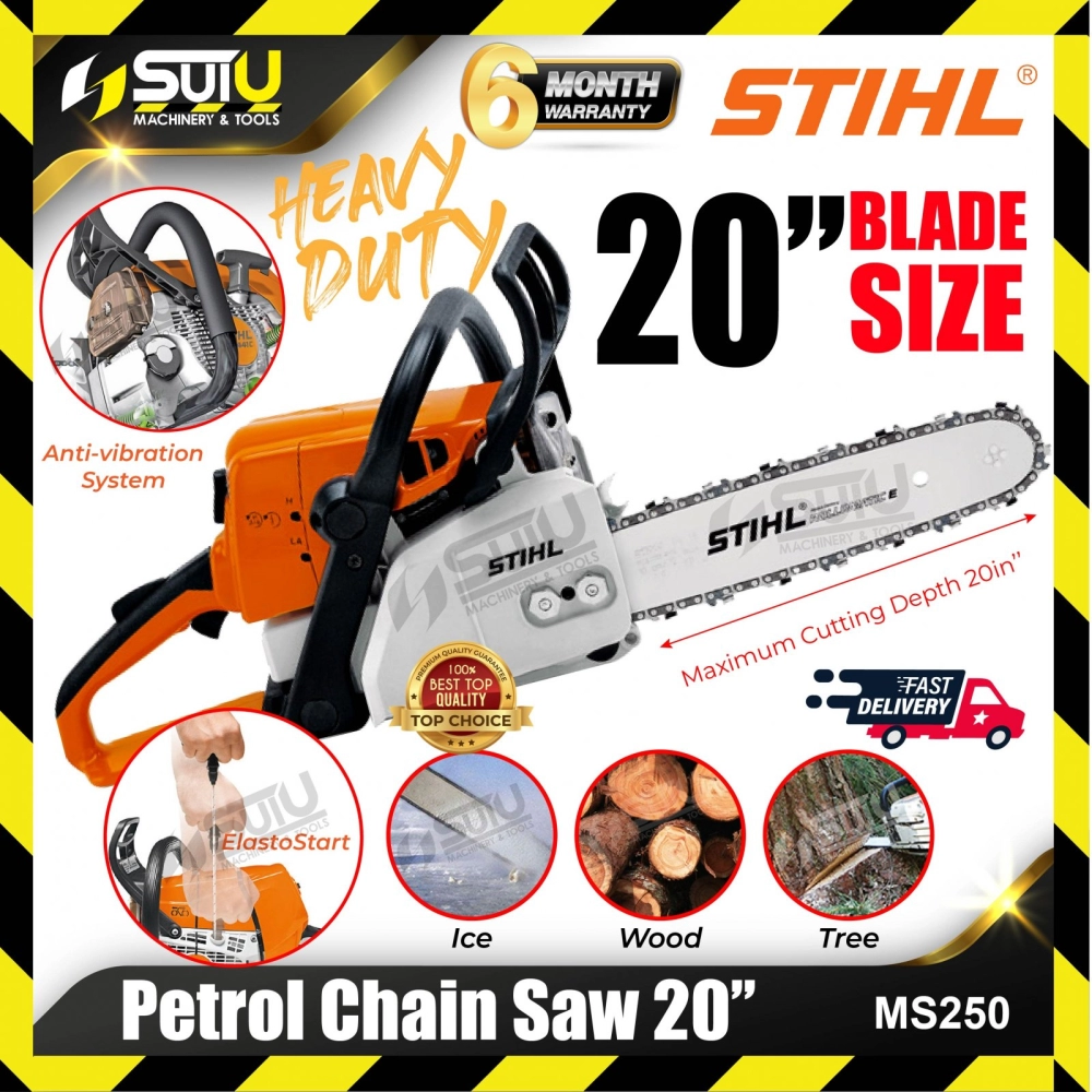STIHL MS250 20" Heavy Duty Petrol Chain Saw 3100W