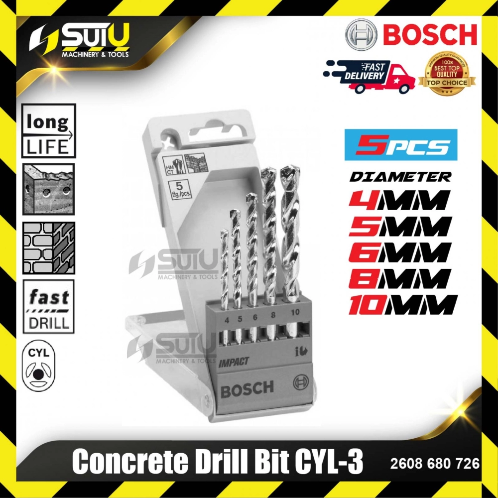 BOSCH 2608680726 Concrete Drill Bit CYL-3 (5 pcs)