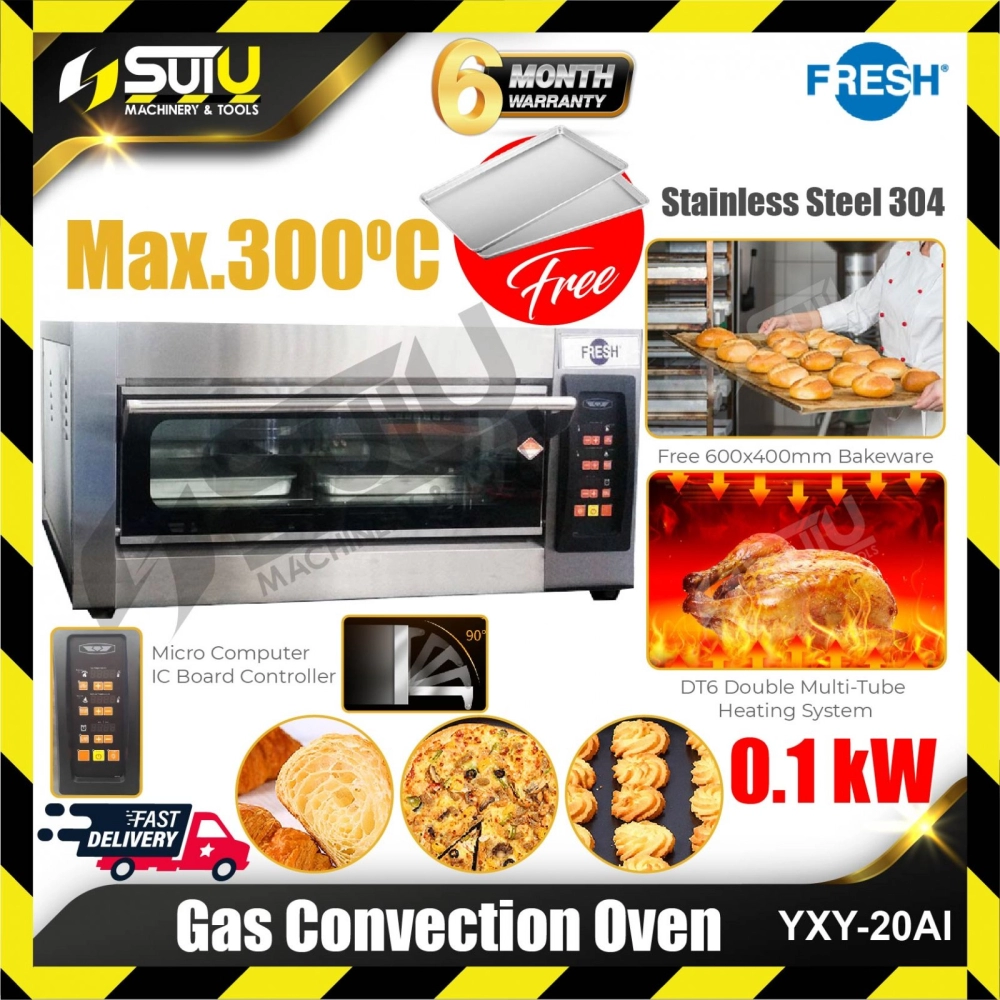 FRESH YXY-20AI 1 Layer Commercial Gas Convection Oven 0.1kW