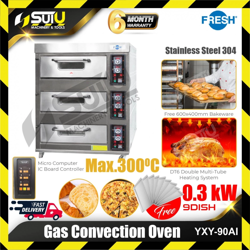 FRESH YXY-90AI 3 Layers Gas Convection Oven 0.3kW