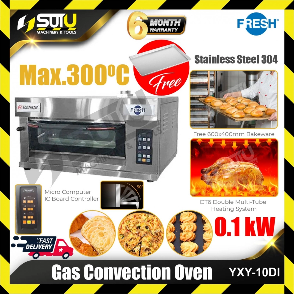 FRESH YXY-10DI 1 Layer Industrial Gas Convection Oven 0.1kW