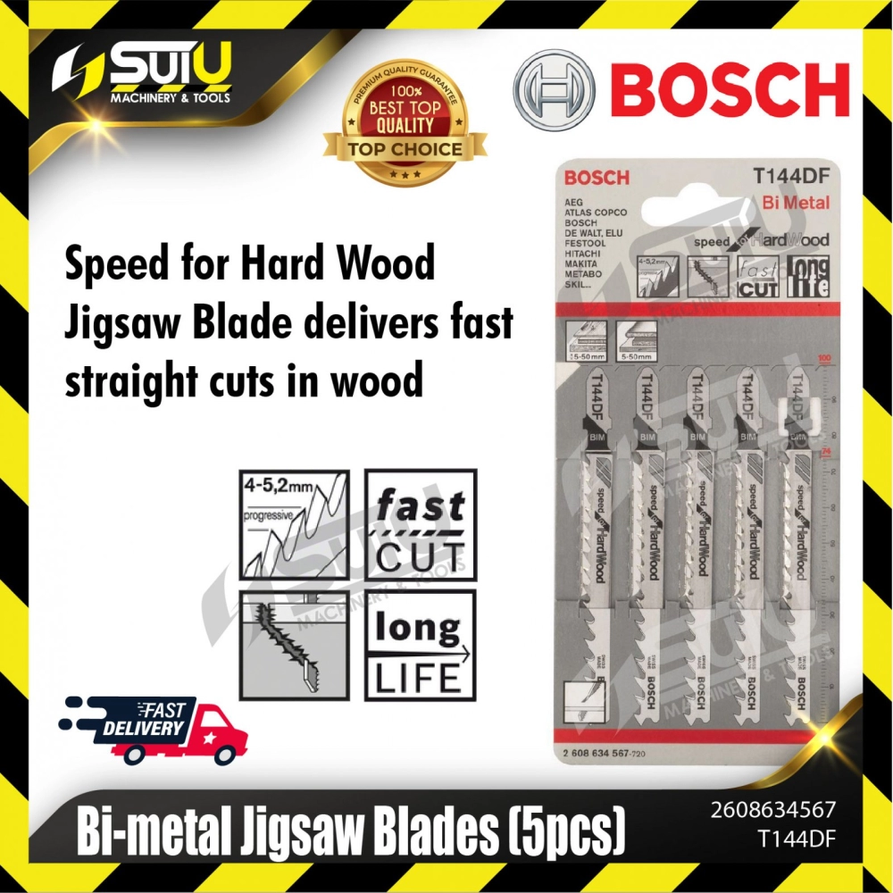 BOSCH 2608634567 (T144DF) Bi-metal Jigsaw Blades (5 pcs)