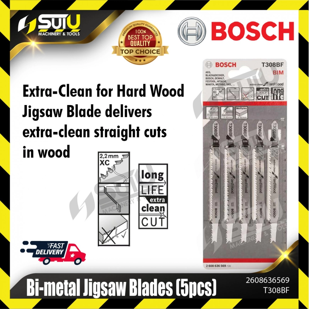 BOSCH 2608636569 (T308BF) Bi-metal Jigsaw Blades (5 pcs)