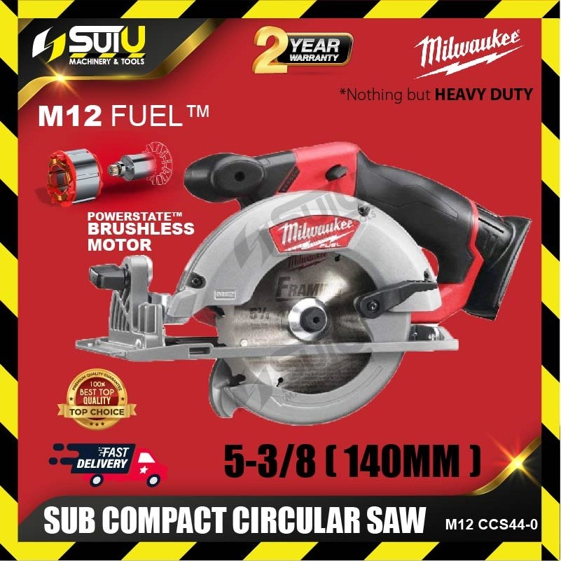 MILWAUKEE M12 CCS44-401B / M12 CCS44-0 Fuel Compact Circular Saw | 140mm Bare Machine