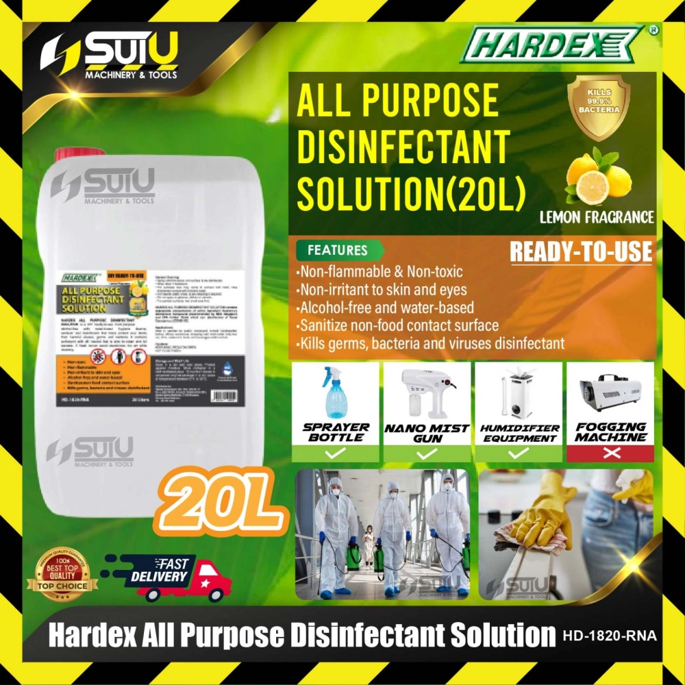 HARDEX HD-1820-RNA 20L All Purpose Disinfectant Solution (Ready To Use)