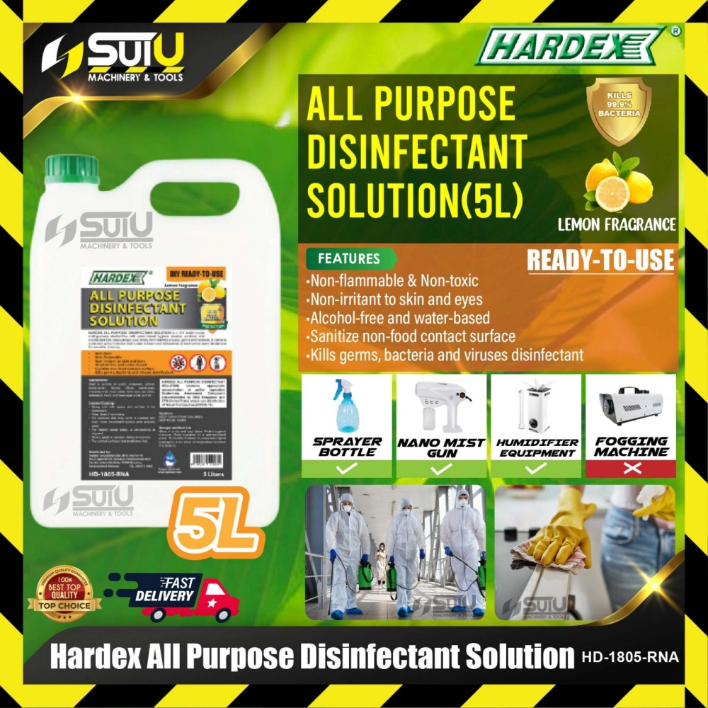 HARDEX HD-1805-RNA 5L All Purpose Disinfectant Solution (Ready To Use)