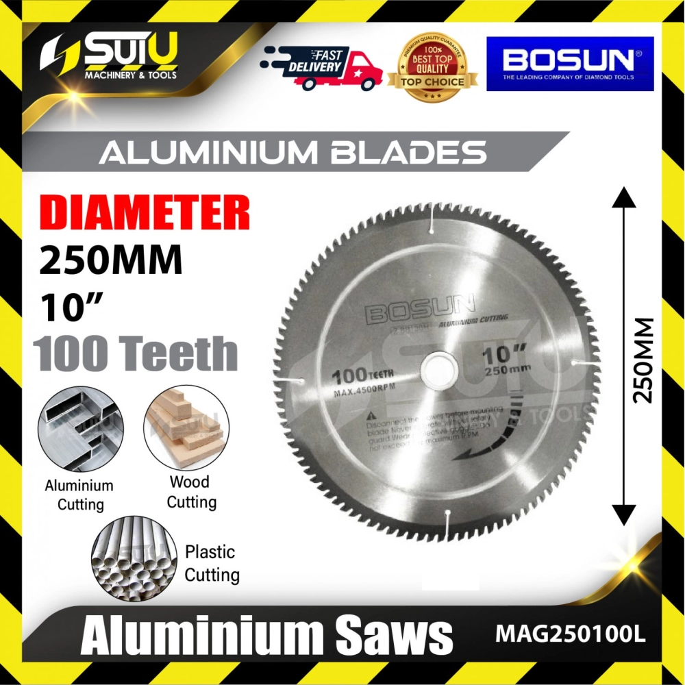 BOSUN MAG250100L 10" Aluminium Saw Blade 100 Teeth