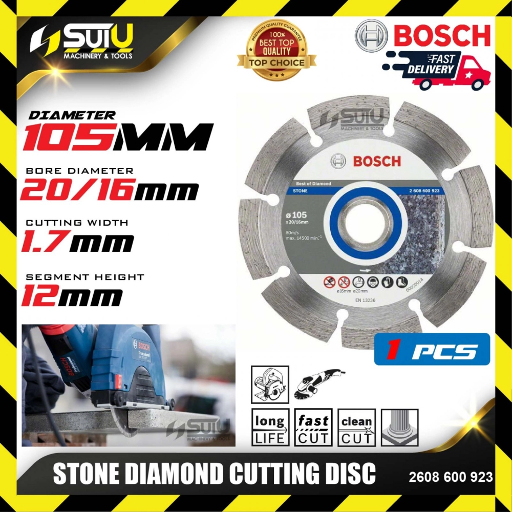 BOSCH 2608600923 4" Diamond Cutting Disc for Stone
