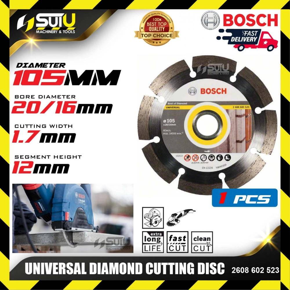 BOSCH 2608602523 4" Universal Diamond Cutting Disc