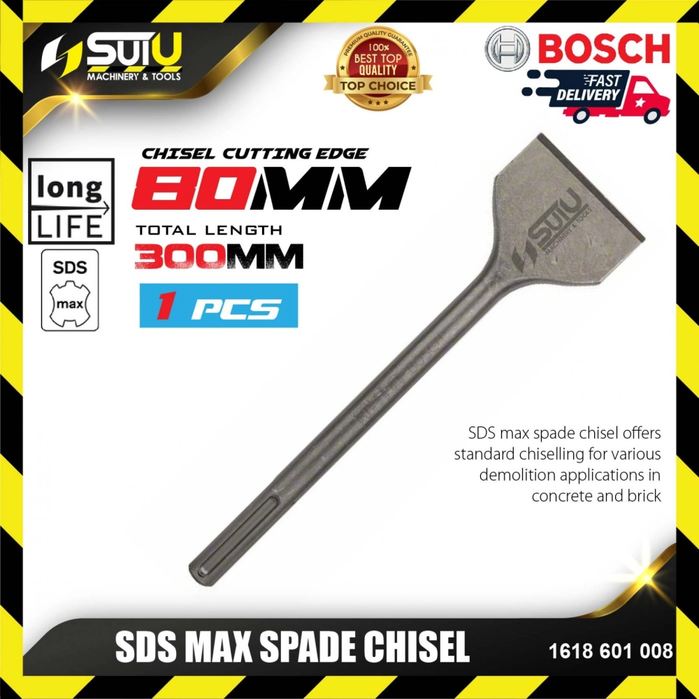 BOSCH 1618601008 1PCS SDS Max Spade Chisel (300x80mm)