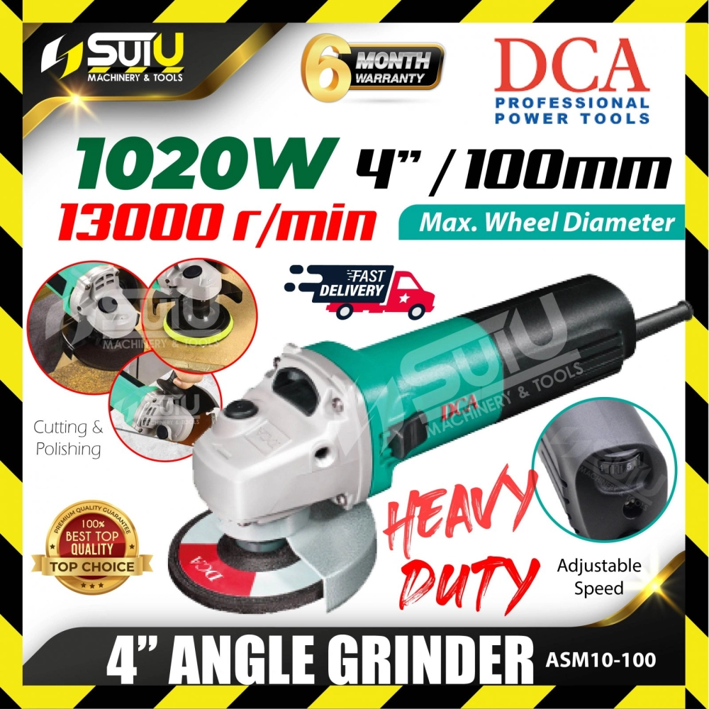 DCA ASM10-100 / ASM10100 4" Angle Grinder 1020W 13000RPM