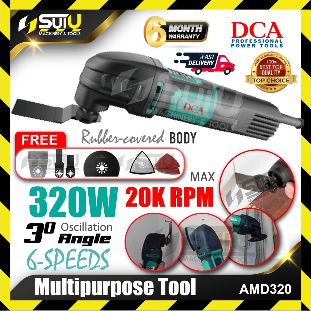 DCA AMD320 6-Speed Multi-Purpose Tool / Oscillating Multi Tool 320W 20000RPM