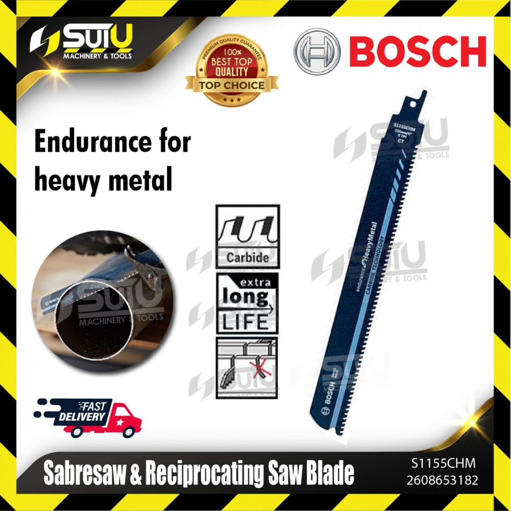 BOSCH 2608653182 (S1155CHC / S1155CHM) Sabresaw & Reciprocating Saw Blade (225 x 25 x 1.25mm)
