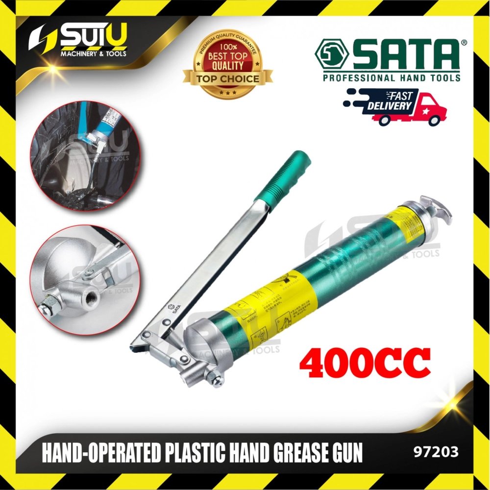 SATA 97203 Hand-Operated Plastic Handle Grease Gun 400cc