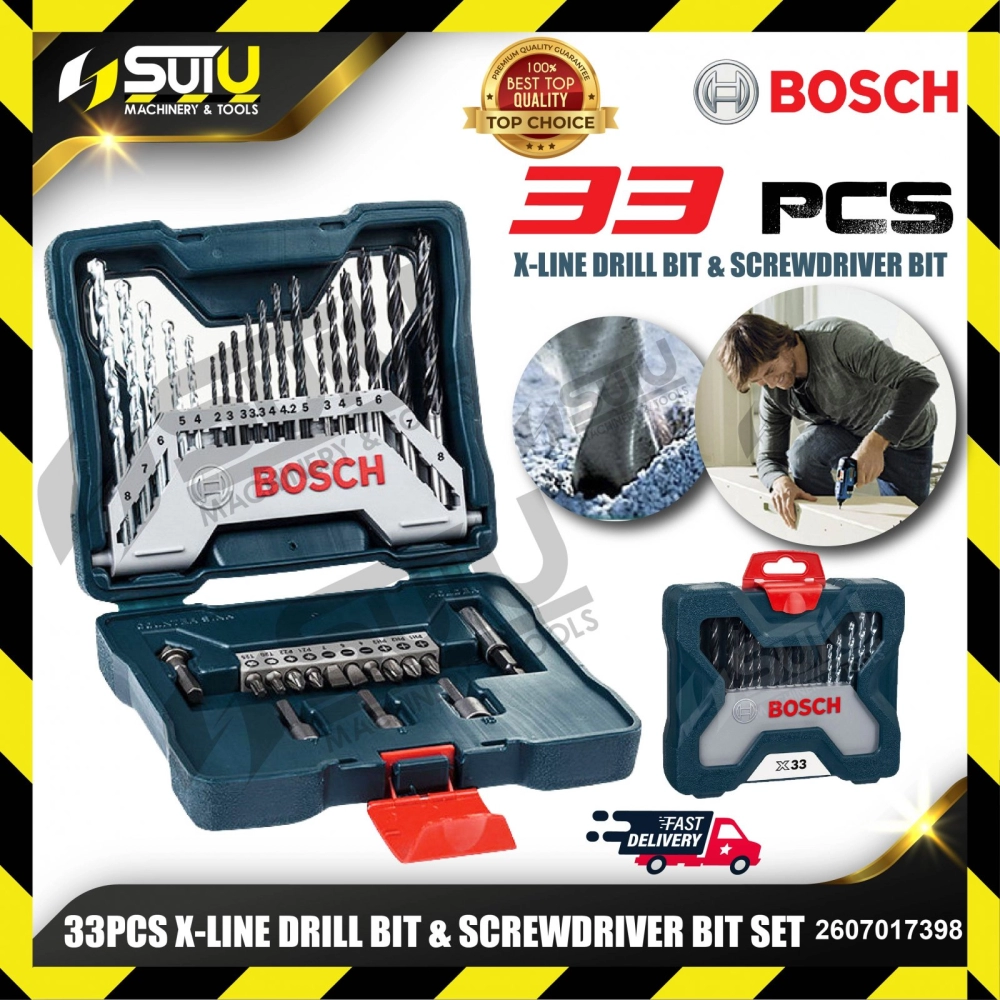 BOSCH 2607017398 33PCS X-Line Drill Bit & Screwdriver Bit Set