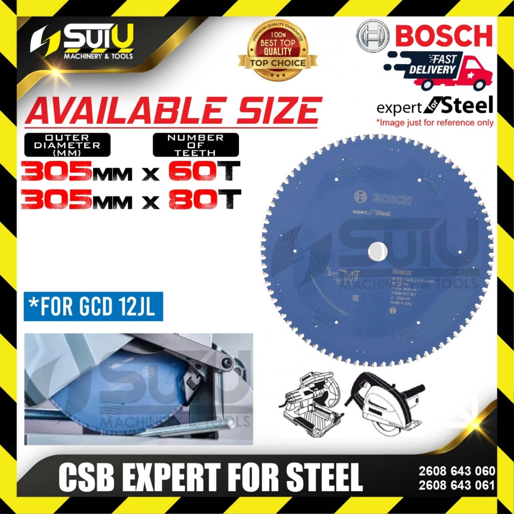 BOSCH 2608643060/ 061 CSB Expert For Steel (305mm x 60T/ 80T)
