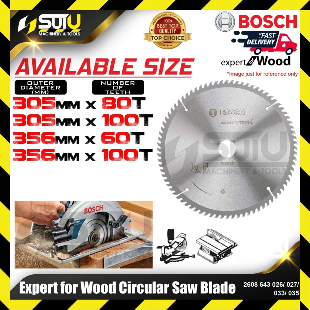BOSCH 2608643026/ 027/ 033/ 035 Expert For Wood Circular Saw Blade (305mm-356mm)