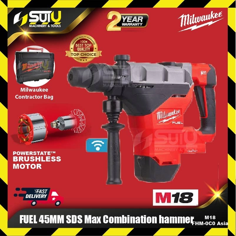 MILWAUKEE M18 FHM-0C0 Asia FUEL 45mm SDS Max Combination Hammer (SOLO - No Battery & Charger)