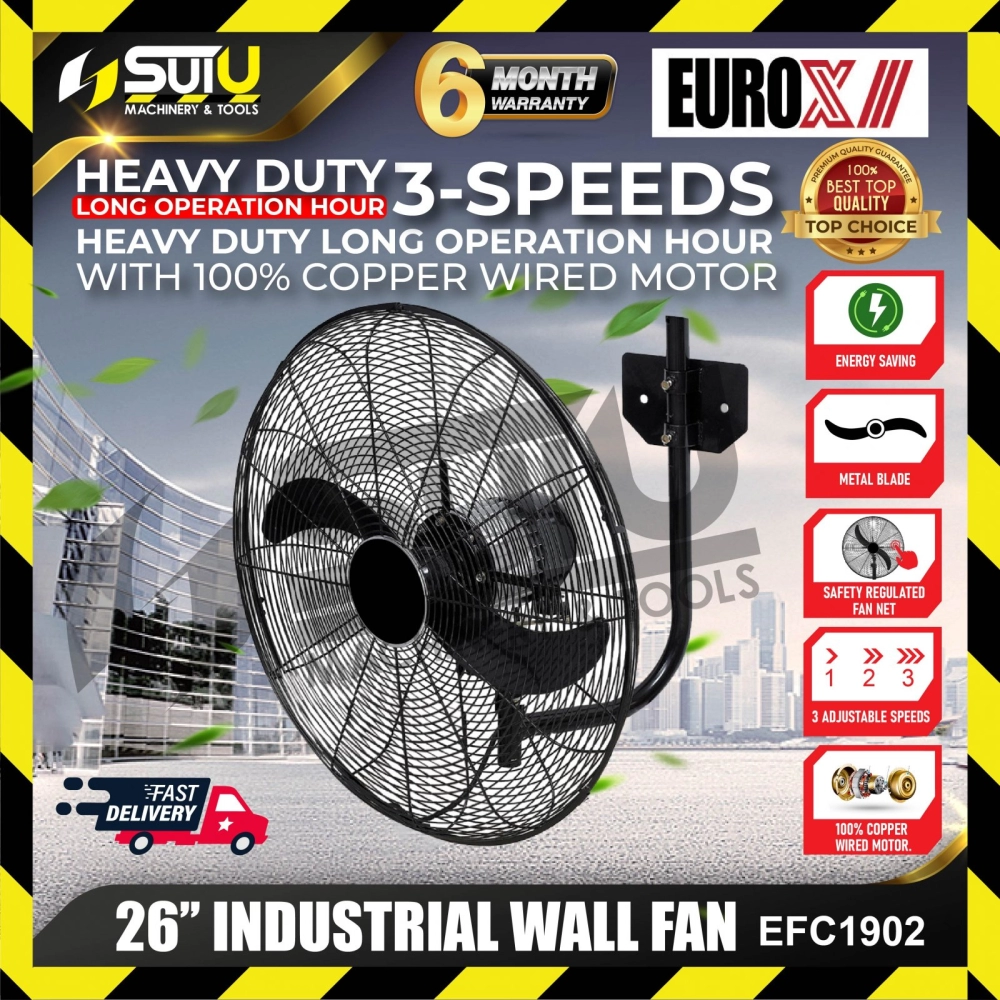 EUROX EFC1902 / EFC-1902 26" Industrial Wall Fan 190W