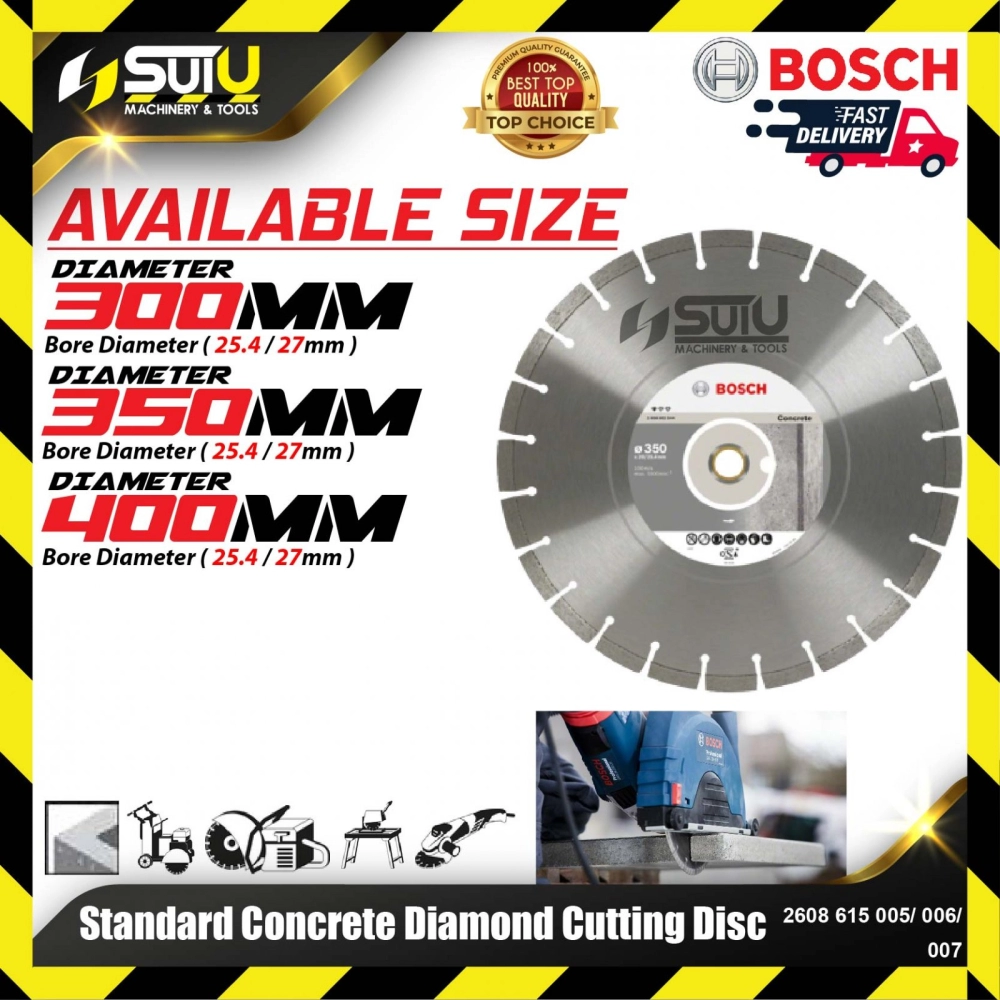 BOSCH 2608615005/ 006/ 007 Standard Concrete Diamond Cutting Disc (300/350/400mm)