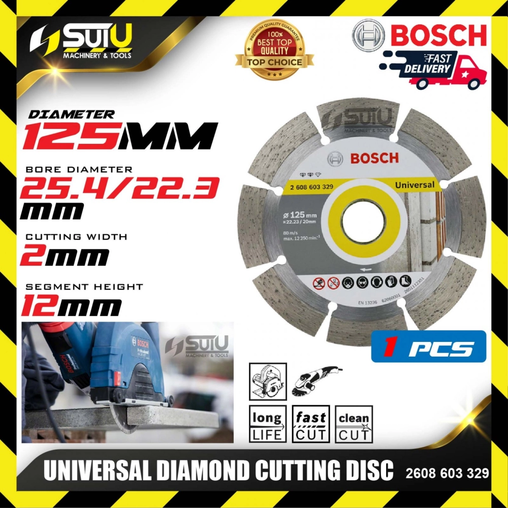 BOSCH 2608603329 Universal Diamond Cutting Disc 125mm