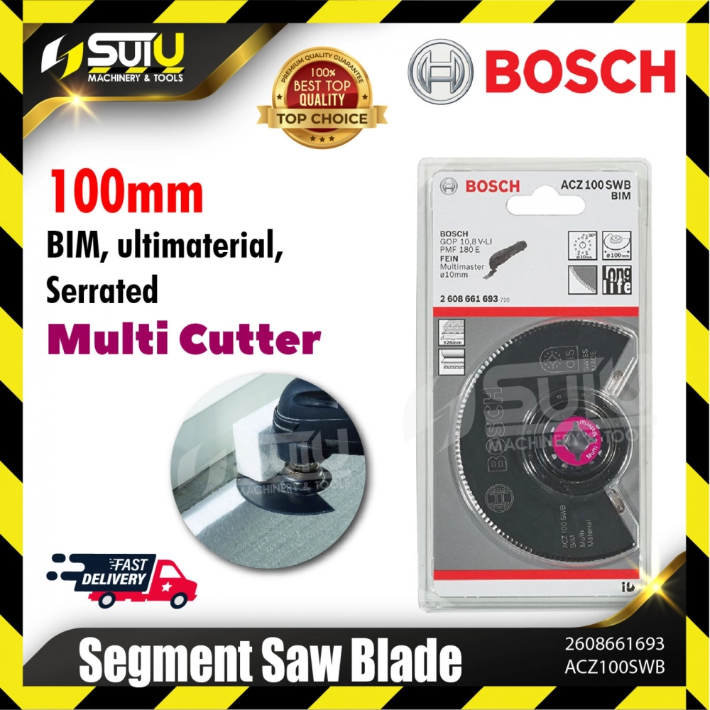 BOSCH 2608661693 (ACZ 100 SWB) 100MM BIM Segment Saw Blade (Ultimaterial, Serrated Multi Cutter)