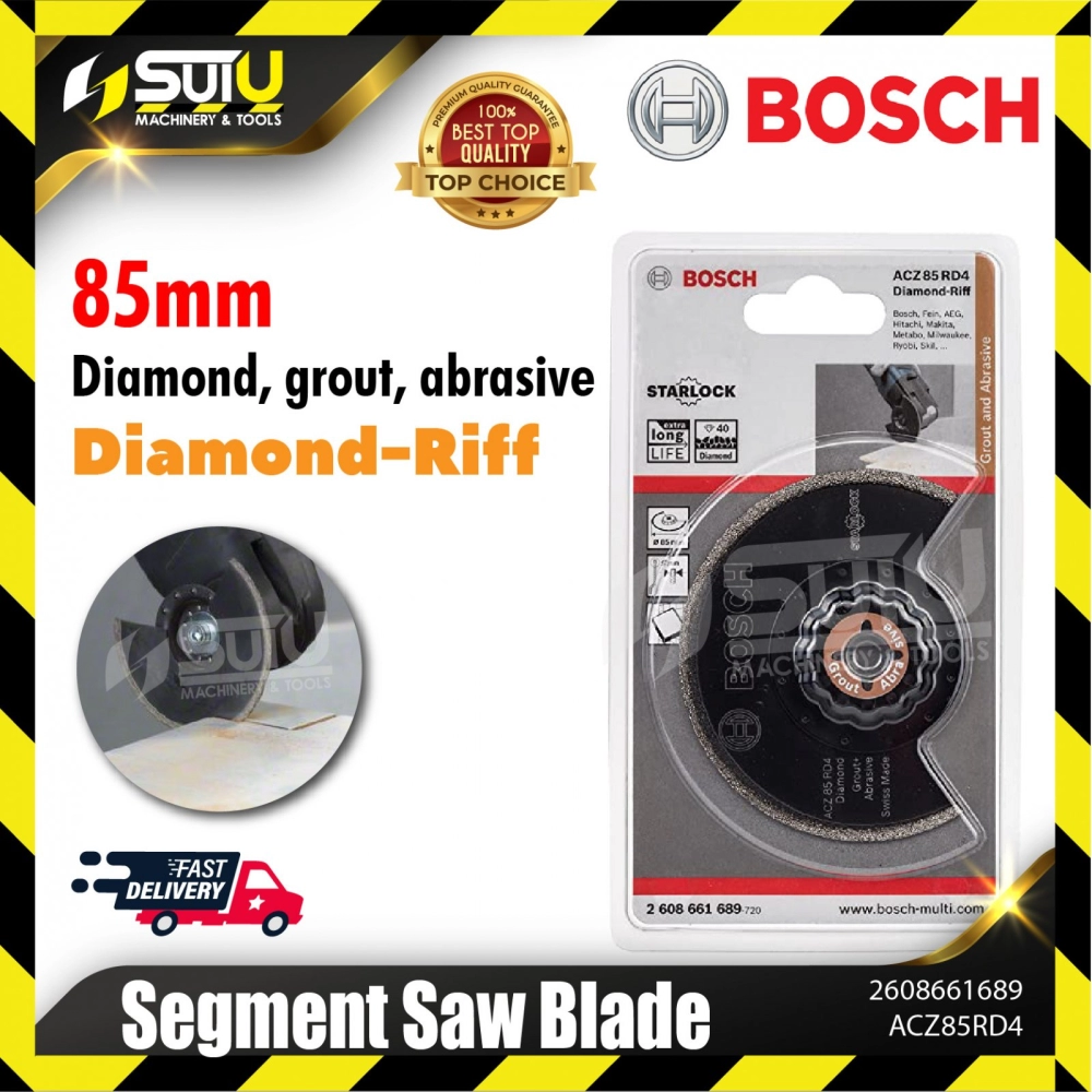 BOSCH 2608661689 ( ACZ 85 RD4) 85MM Diamond-Riff Segment Saw Blade (Diamond, grout, abrasive)